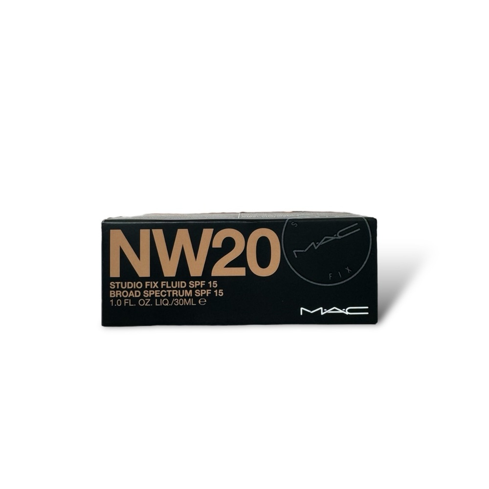 MAC NW20 Studio Fix Fluid SPF 15 1.0oz/30ml 24- Hour Wear. Pump Included.